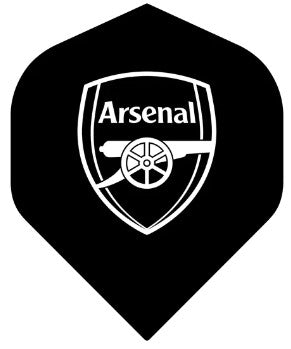 Arsenal FC - Football - Dart Flights - White Badge - Black Flight