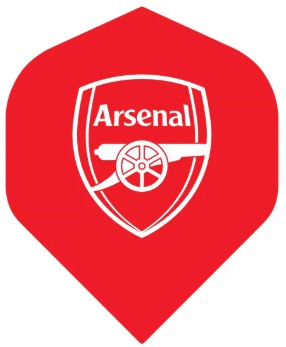 Arsenal FC - Football - Dart Flights - White Badge - Red Flight