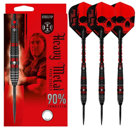 Harrows - Ryan Searle - Heavy Metal - Series 1 - Steel Tip Darts - 90% Tungsten