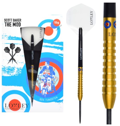 Loxley - Scott Baker The Mod - Steel Tip Darts - 90% Tungsten