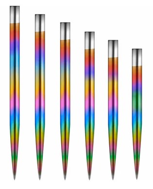 Mission - Glide - Dart Point - Steel Tip Point - Rainbow - 40mm