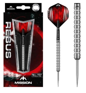 Mission - Rebus - Steel Tip Darts - 90% Tungsten - M3 - Linear Grip