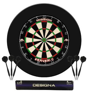 Mission Samurai II Dartboard - Plus Surround - Deal (STOCK ITEM)