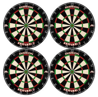 Mission Samurai II Dartboard - Pack of 4