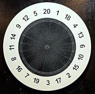 Buzz Darts Official Product - Dart Board Surround - White - with Numbers (STOCK ITEM)