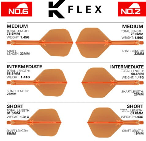Target K-Flex One Piece No6 Flights - Neon Orange