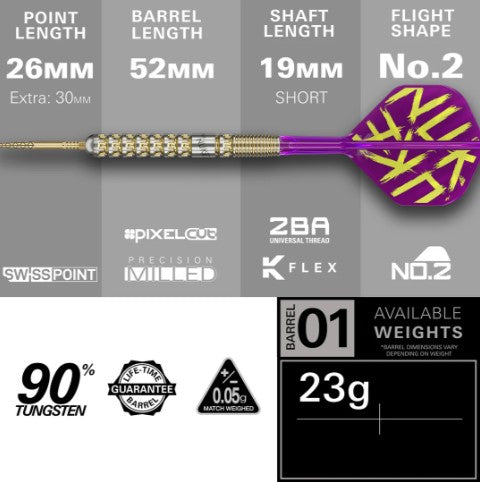 Target - Luke 'The Nuke' Littler - Gen 1 Prodigy - Steel Point Darts - Swiss Point