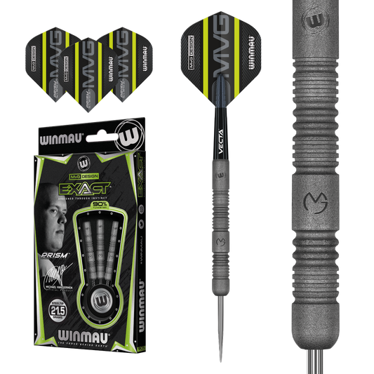 Winmau - Michael van Gerwen - 90% Tungsten - Steel Tip Darts - MVG - Exact