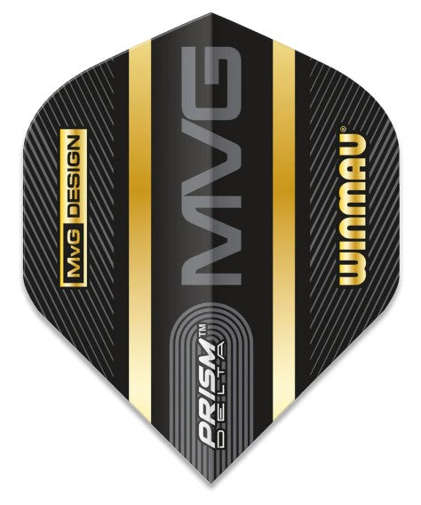 Winmau - MVG - Black & Gold - Trilogy - Pro Series - Prism Alpha Dart Flights