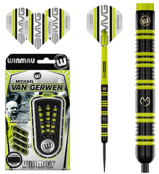 Winmau - Michael van Gerwen - MVG - Steel Tip Darts - Pro Series - 85% Tungsten