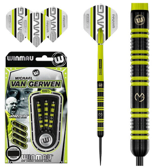 Winmau - Michael van Gerwen - MVG - Steel Tip Darts - Pro Series - 85% Tungsten