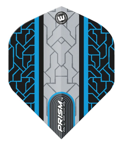 Winmau -  Prism Alpha Dart Flights - 100 Micron - Circuit Black/Blue
