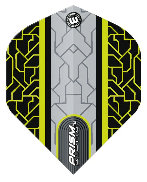 Winmau - Prism Alpha Dart Flights - 100 Micron - Circuit Black/Yellow