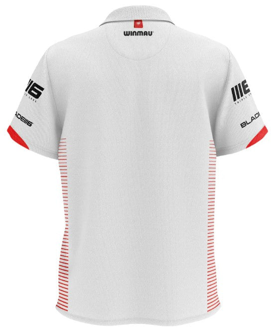 Winmau - Pro-Line Darts Polo Shirt - Blade 6 - White (STOCK ITEM)