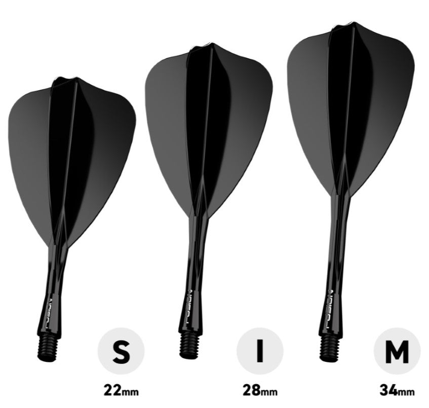 Winmau - Fusion - Intergrated Flight & Shaft - Arrow - Black (STOCK ITEM)