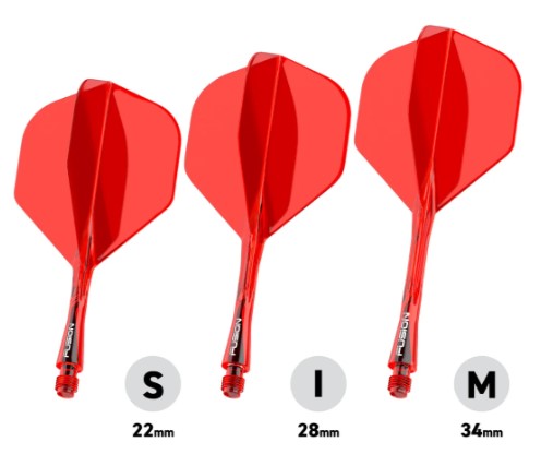 Winmau - Fusion - Intergrated Flight & Shaft - No2 - Red
