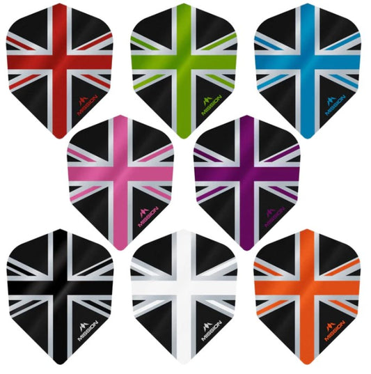 Mission Dart Flights - 100 Micron - Standard No.6 Shape - Union Jack