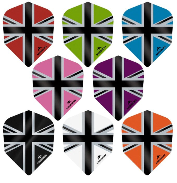 Mission Dart Flights - 100 Micron - Standard No.6 Shape - Union Jack