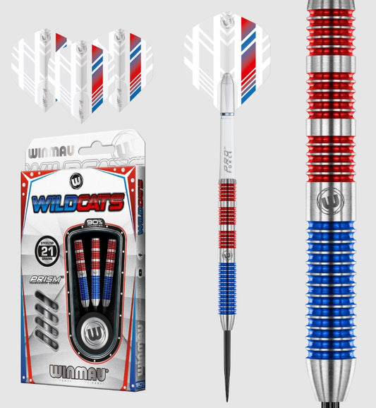 Winmau WildCats - Steel Tip Darts - 90% Tungsten Alloy - RRP £37.95