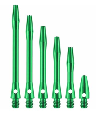 Designa - Aluminium Stems - Darts Shafts - Green