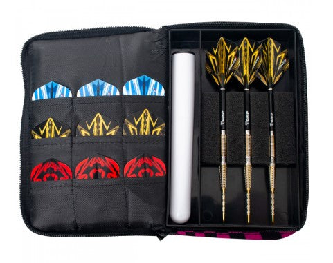 BULL'S DE - TP Premium - Dart Case - Black & Pink