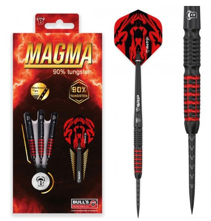 BULL'S DE - Magma - Steel Tip Darts - 90% Tungsten - Red