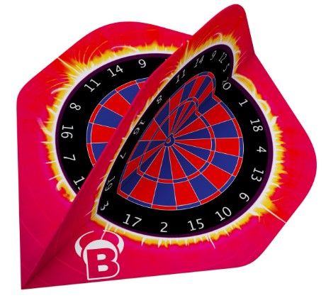 BULL'S DE - Motex Flights - Dart Board - Red & Blue