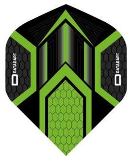 Datadart - Hex - Dart Flights - Standard No.2 - 100 Micron - Black/Green