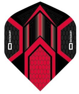 Datadart - Hex - Dart Flights - Standard No.2 - 100 Micron - Black/Red