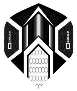 Datadart - Hex - Dart Flights - Standard No.2 - 100 Micron - Black/White