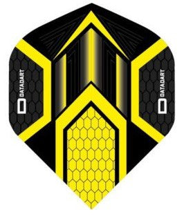 Datadart - Hex - Dart Flights - Standard No.2 - 100 Micron - Black/Yellow