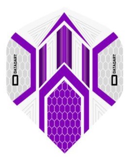 Datadart - Hex - Dart Flights - Standard No.2 - 100 Micron - White/Purple