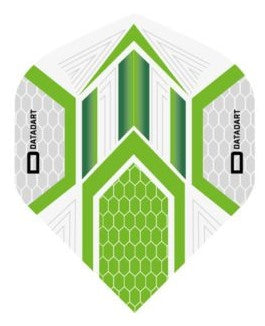 Datadart - Hex - Dart Flights - Standard No.2 - 100 Micron - White/Green