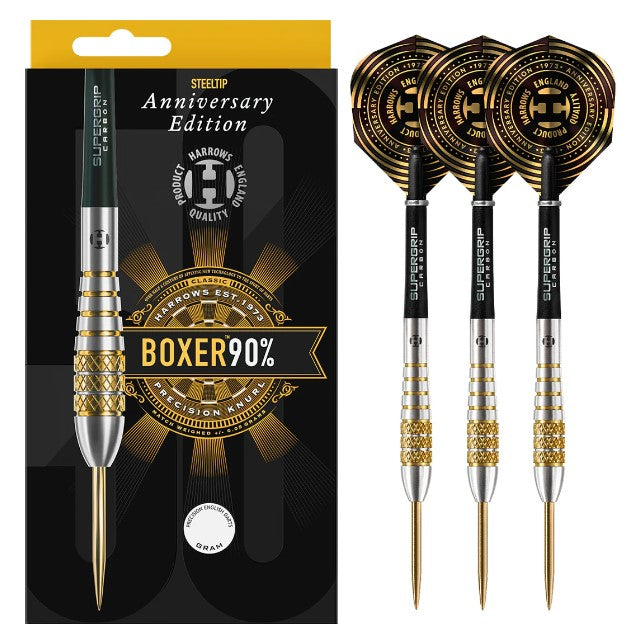 Harrows - Anniversary Edition - Steel Tip Darts - Boxer Bomb - 90% Tungsten