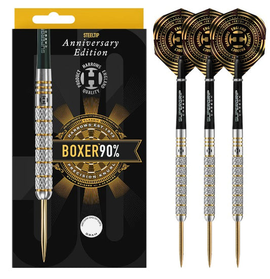 Harrows - Anniversary Edition - Steel Tip Darts - Boxer Parallel - 90% Tungsten