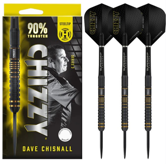 Harrows - Dave Chisnall - Chizzy - Series 3 - Steel Tip Darts - 90% Tungsten