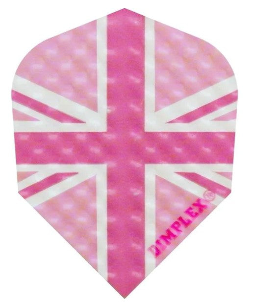 Harrows - Dart Flights - Dimplex - Standard No.6 - Union Jack Pink