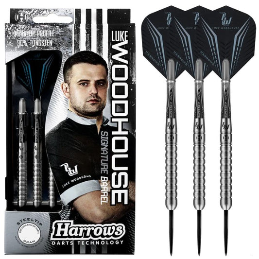 Harrows - Luke Woodhouse - 90% Tungsten - Steel Tip Darts