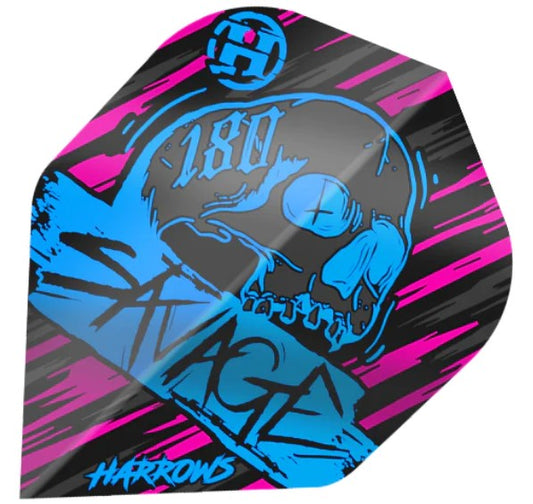 Harrows - Dart Flights - Savage - Aqua/Pink