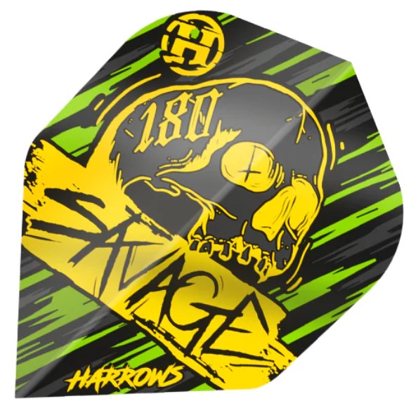 Harrows - Dart Flights - Savage - Yellow/Green