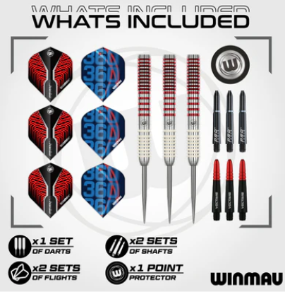 Winmau - Jack Johnson - Steel Tip Dart - 90% Tungsten (STOCK ITEM)