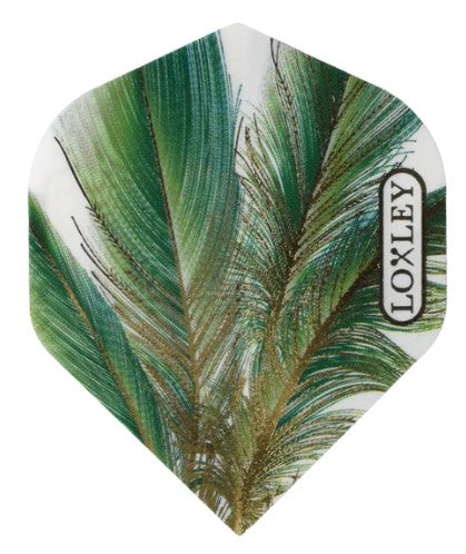 Loxley - Dart Flights - 100 Micron - Standard - Green Gold Feather