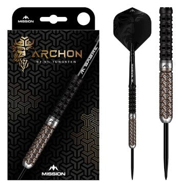 Mission - Archon - Steel Tip Darts - 97.5% Tungsten - Black & Bronze PVG