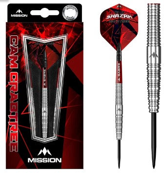 Mission - Cam Crabtree - Steel Tip Darts - 95% Tungsten - Natural