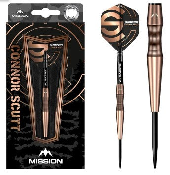 Mission - Connor Scutt V2 - 90% Tungsten - Steel Tip Darts - Bronze PVD - Sniper