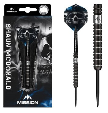 Mission - Shaun McDonald - Steel Tip Darts - 95% Tungsten - Black PVD