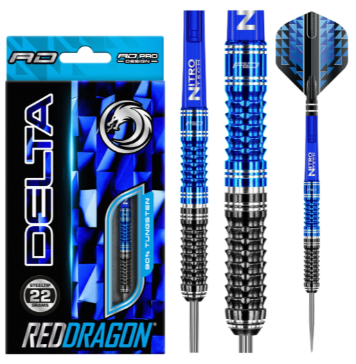 Red Dragon - Delta 1 - Steel Tip Darts - 90% Tungsten (STOCK ITEM)