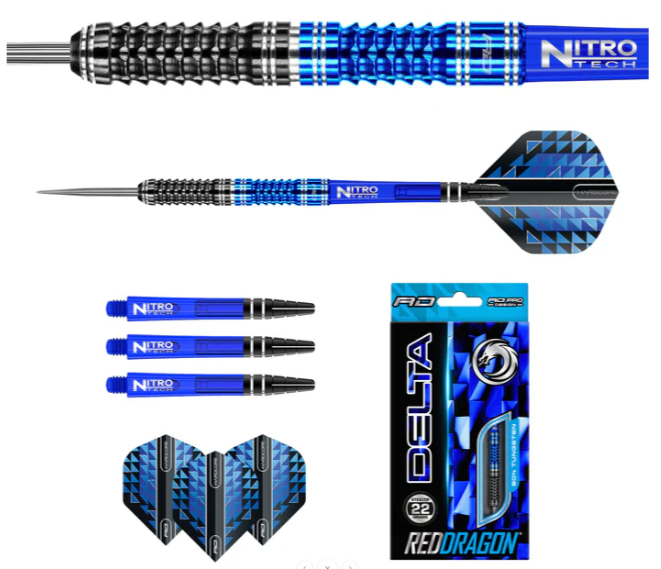 Red Dragon - Delta 1 - Steel Tip Darts - 90% Tungsten (STOCK ITEM)