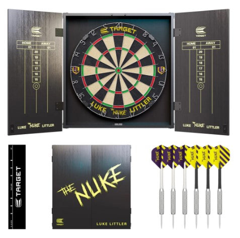 Target - Luke 'The Nuke' Littler - Dart Board and Cabinet Set