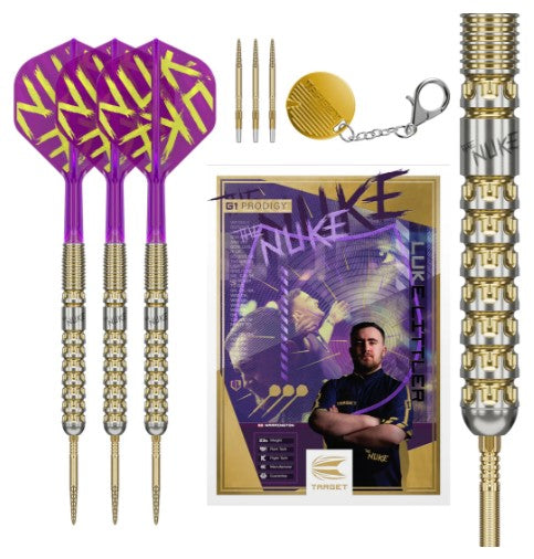 Target - Luke 'The Nuke' Littler - Gen 1 Prodigy - Steel Point Darts - Swiss Point (SEE DESCRIPTION)